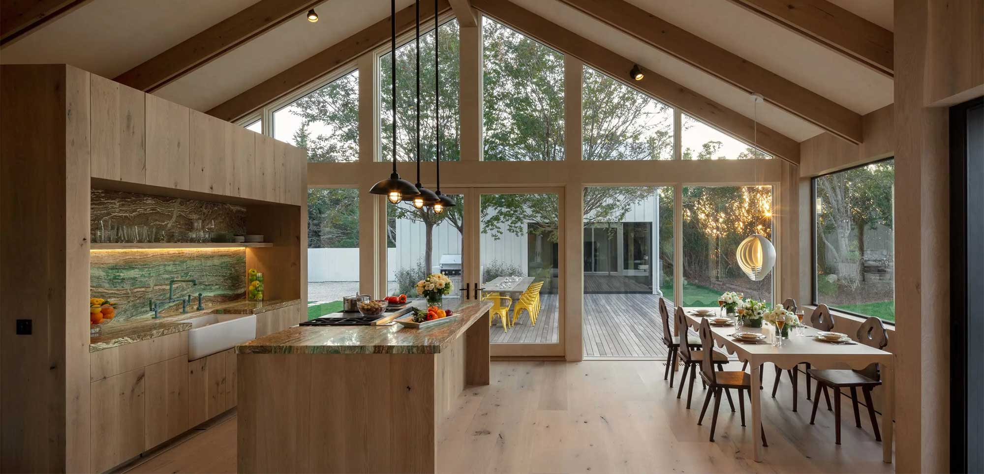 Well lit kitchen